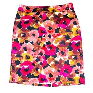 Ann Taylor Floral Skirt Multicolor Size 4 Petite